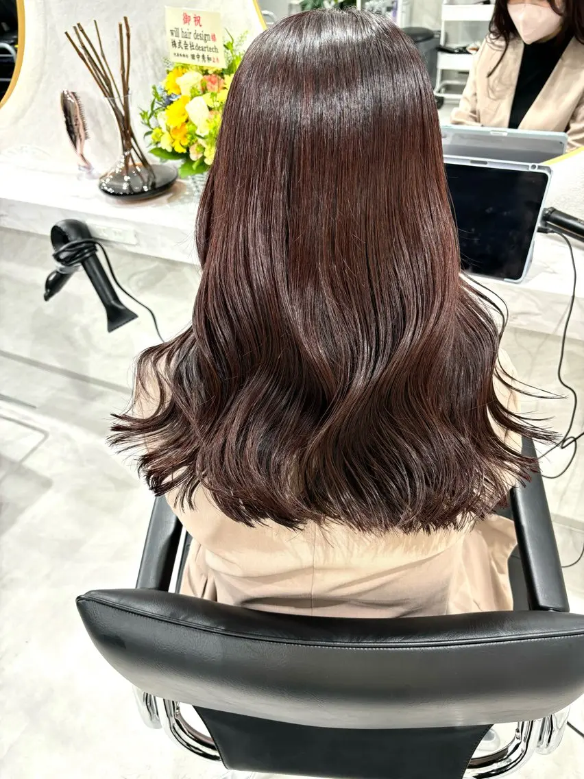 セミロング ヘアカラー 🌸インナーカラー 🌸藤井春華のヘアスタイル