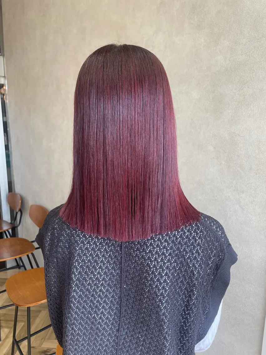カラー ヘアカラー 平山 理奈のヘアスタイル