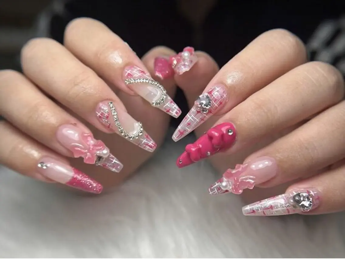 ネイル アートネイル 成人式 長さ出し ジェルネイル 持ち込み Kora Nailのネイルデザイン