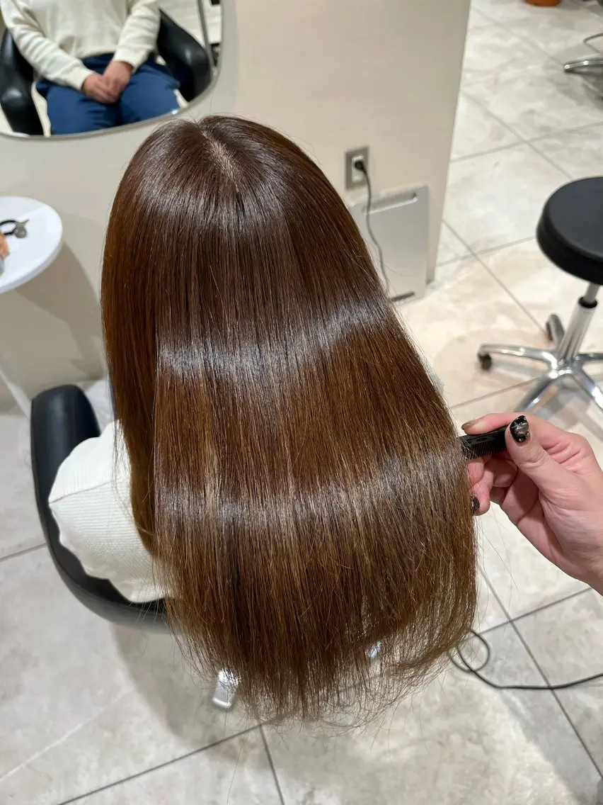 セミロング パーマ 縮毛矯正 トリートメント 🫧美髪縮毛矯正🫧 Haruのヘアスタイル