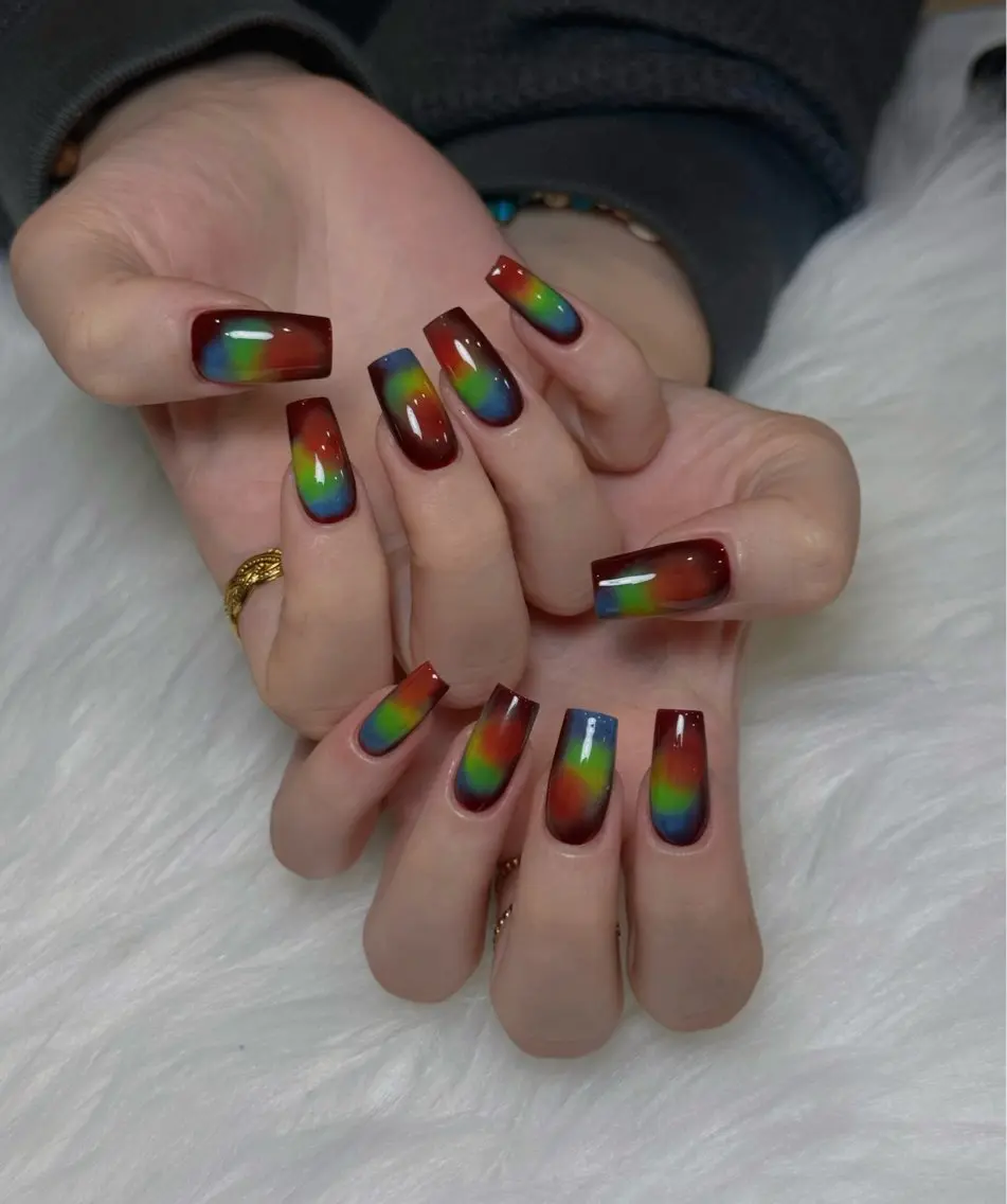 ネイル チークネイル ドット フットネイル フレンチネイル グラデーション ハンドネイル ハンドケア Aria Nail Beautyのネイルデザイン