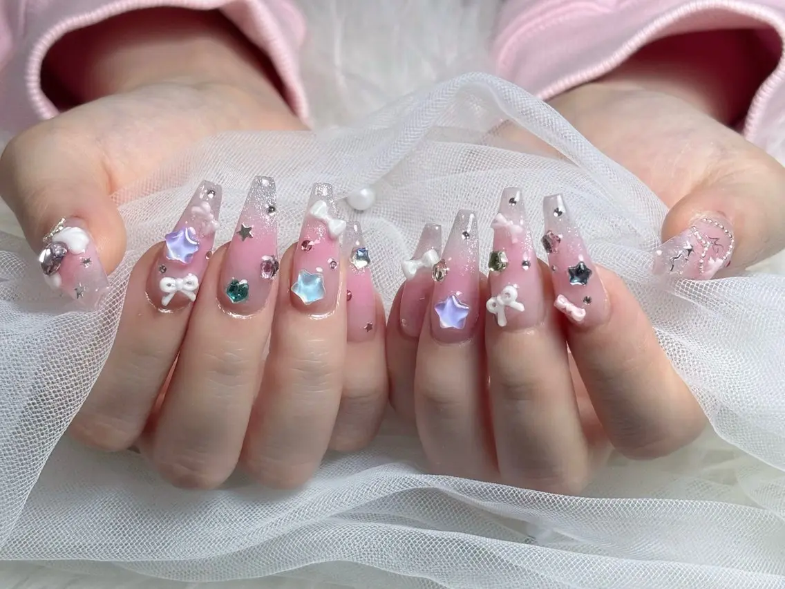 ネイル 長さ出し ロングネイル スカルプネイル スーパーロングネイル ハンドネイル Sully Nail Labのネイルデザイン