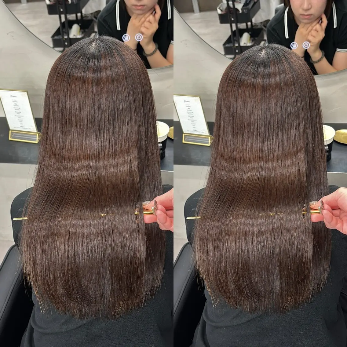 ロング カット ヘアカラー 縮毛矯正 トリートメント 今話題の艶髪矯正 美艶カラー/FUKAのヘアスタイル