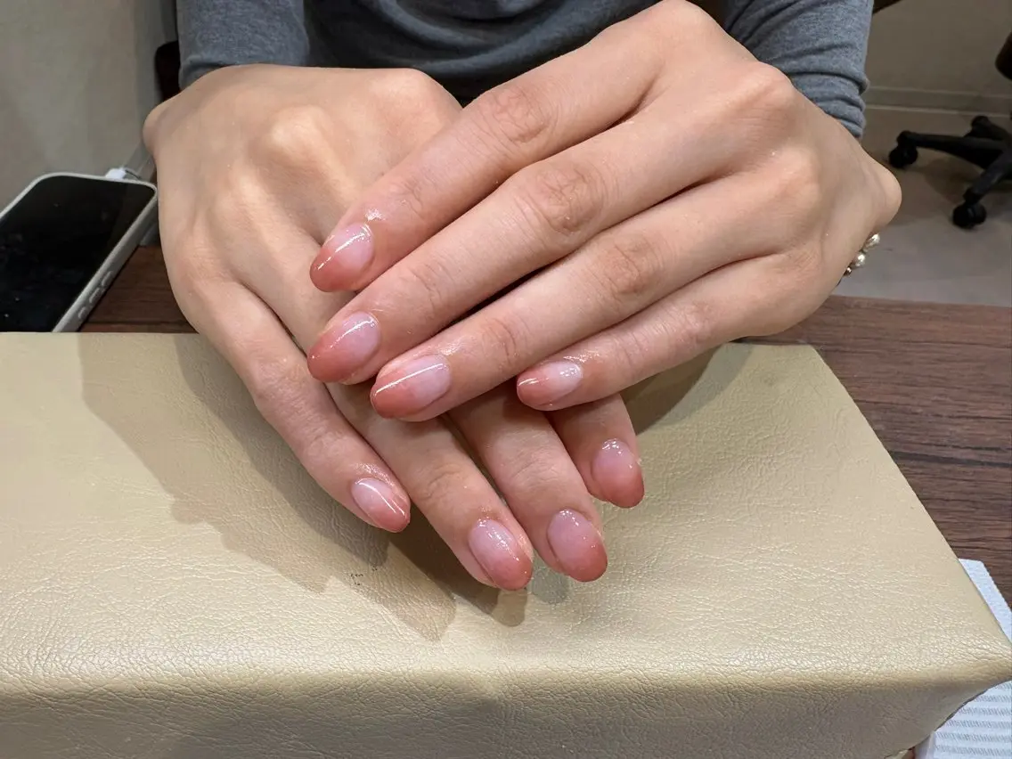 ネイル グラデーション ピンク ハンドネイル nacre nail 川崎🌸rioのネイルデザイン