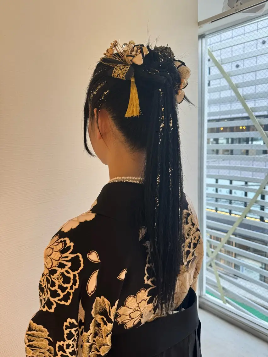 ロング ヘアアレンジ 卒業式のヘアスタイル ヘアセット 絶対カワイイ保証💕 カワノチヒロのヘアスタイル