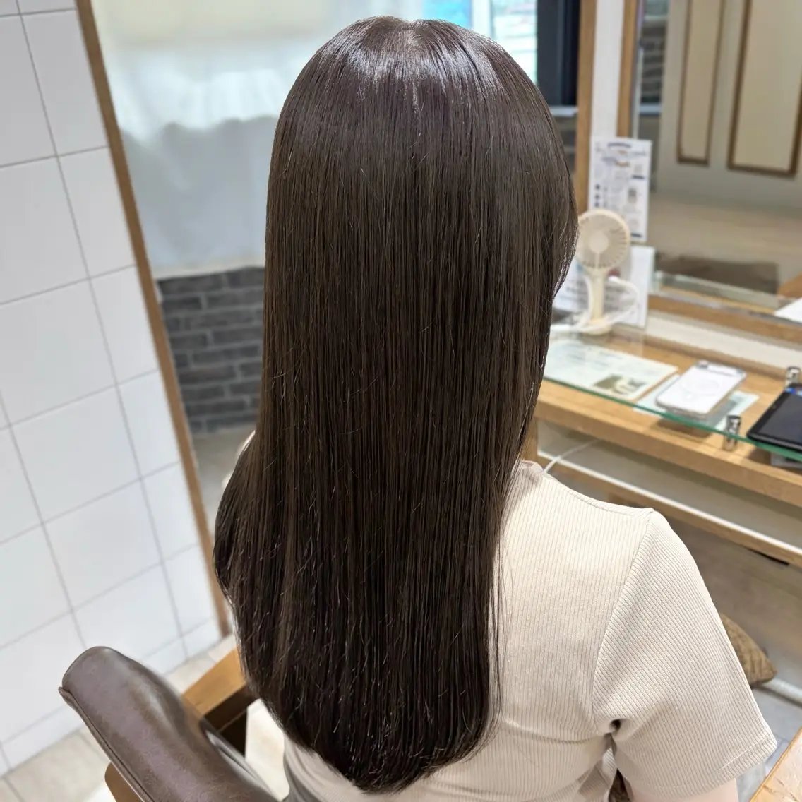 セミロング カラー ショコラグレージュ グレージュ カット ヘアカラー トリートメント 🦩　Rui 🦩のヘアスタイル