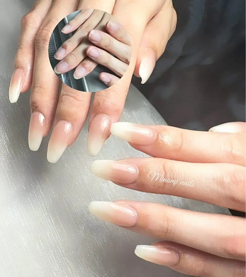 ネイル アートネイル オーロラネイル ガーリー キラキラネイル 韓国ネイル Minami Nailsのネイルデザイン