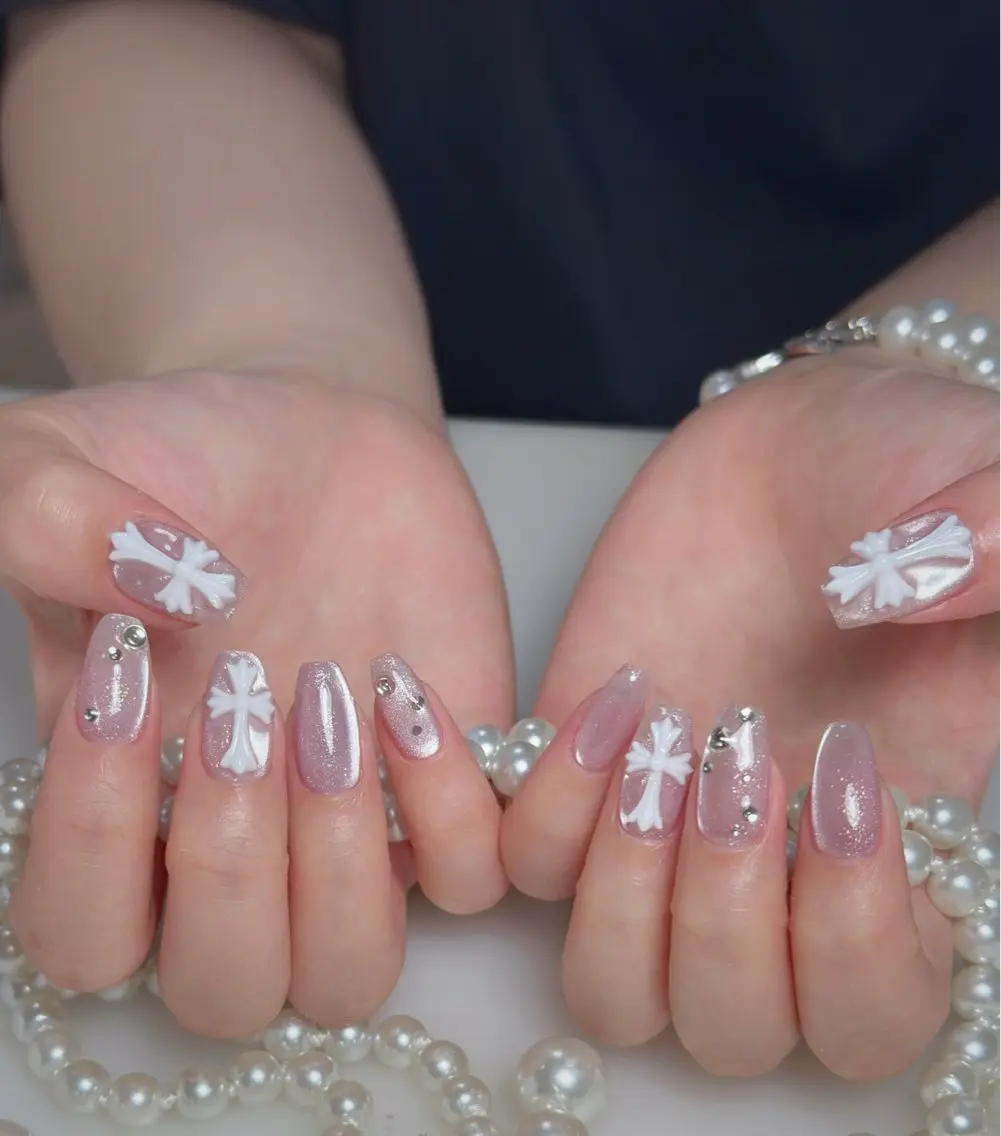 ネイル オーロラネイル 長さ出し フットネイル 韓国ネイル ラメ(グリッター) 👍thumbs up nail👍のネイルデザイン