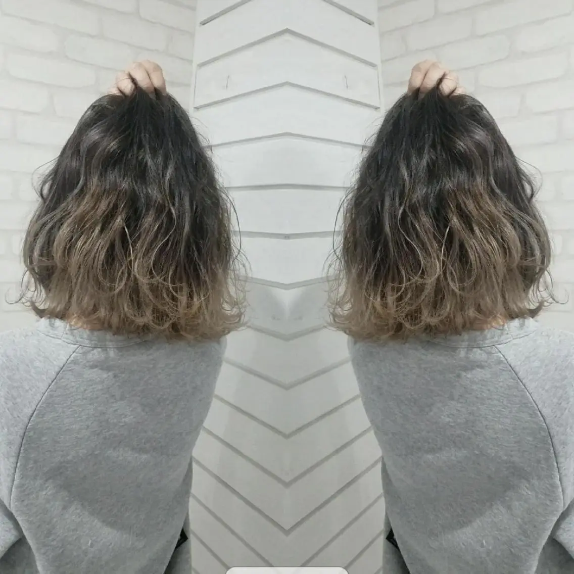 ミディアム 今中 小百合のヘアスタイル