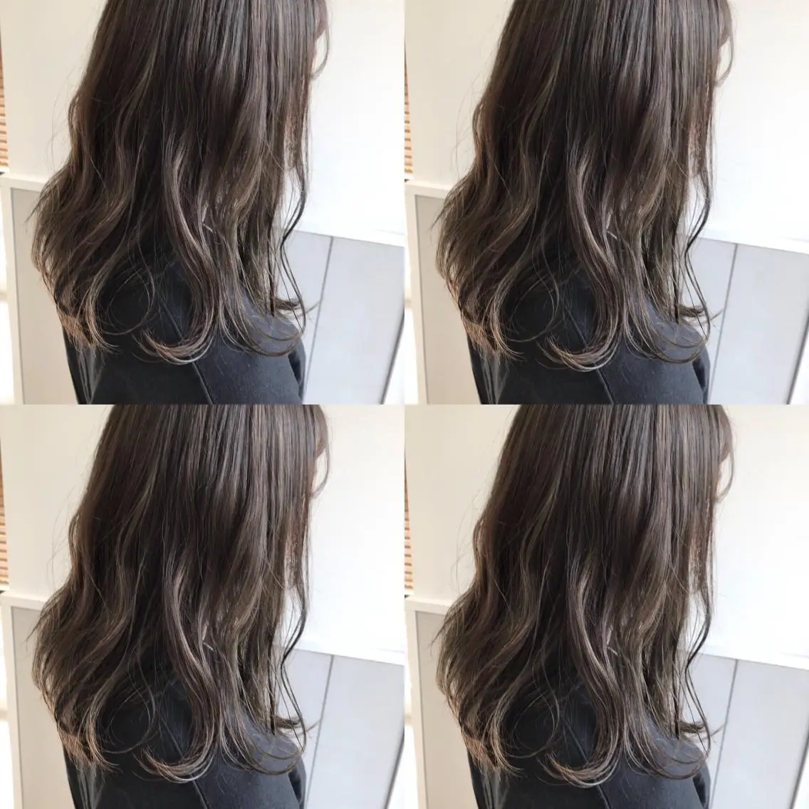 セミロング カラー 小栗 麻衣のヘアスタイル