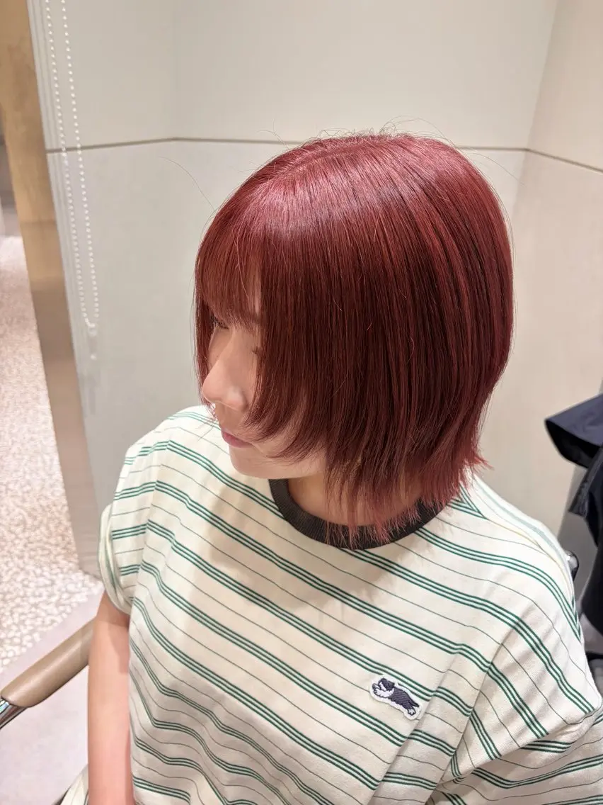 ショート カラー ヘアアレンジ カット ヘアカラー トリートメント 韓国風/艶カラー/ 新宿/山本史奈🎀のヘアスタイル