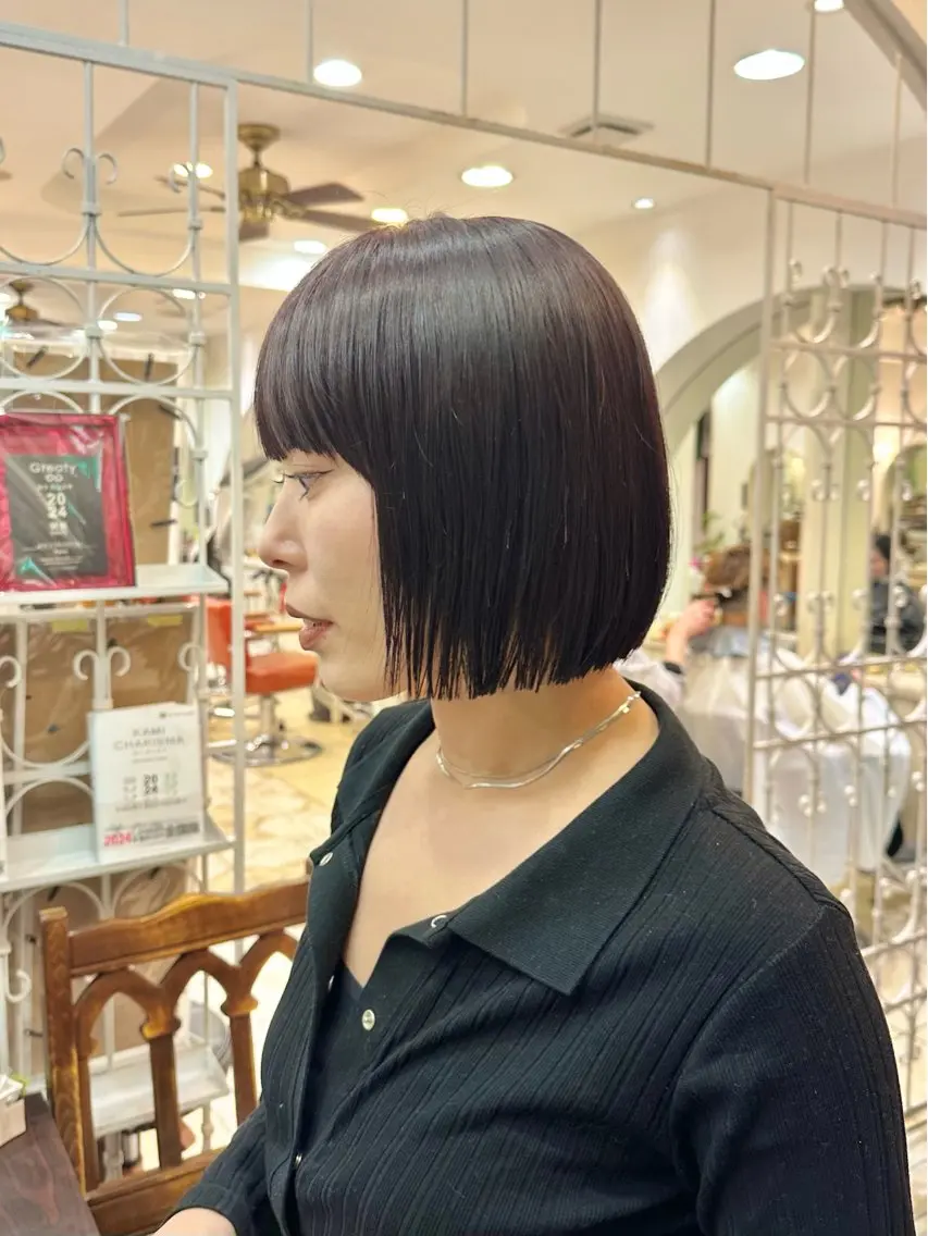 🌱カット+透明感カラー+クイックトリートメントの写真