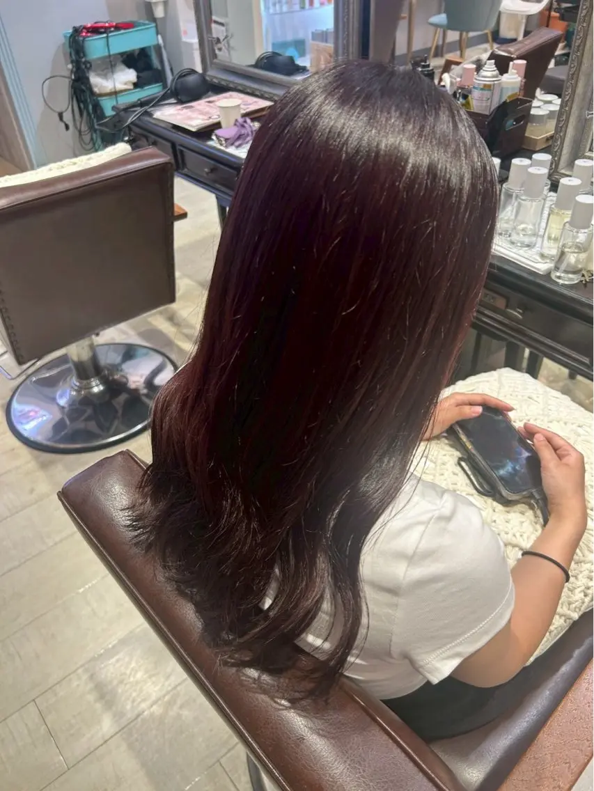 カラー ヘアカラー トリートメント 透明感カラー yuzuna♩のヘアスタイル