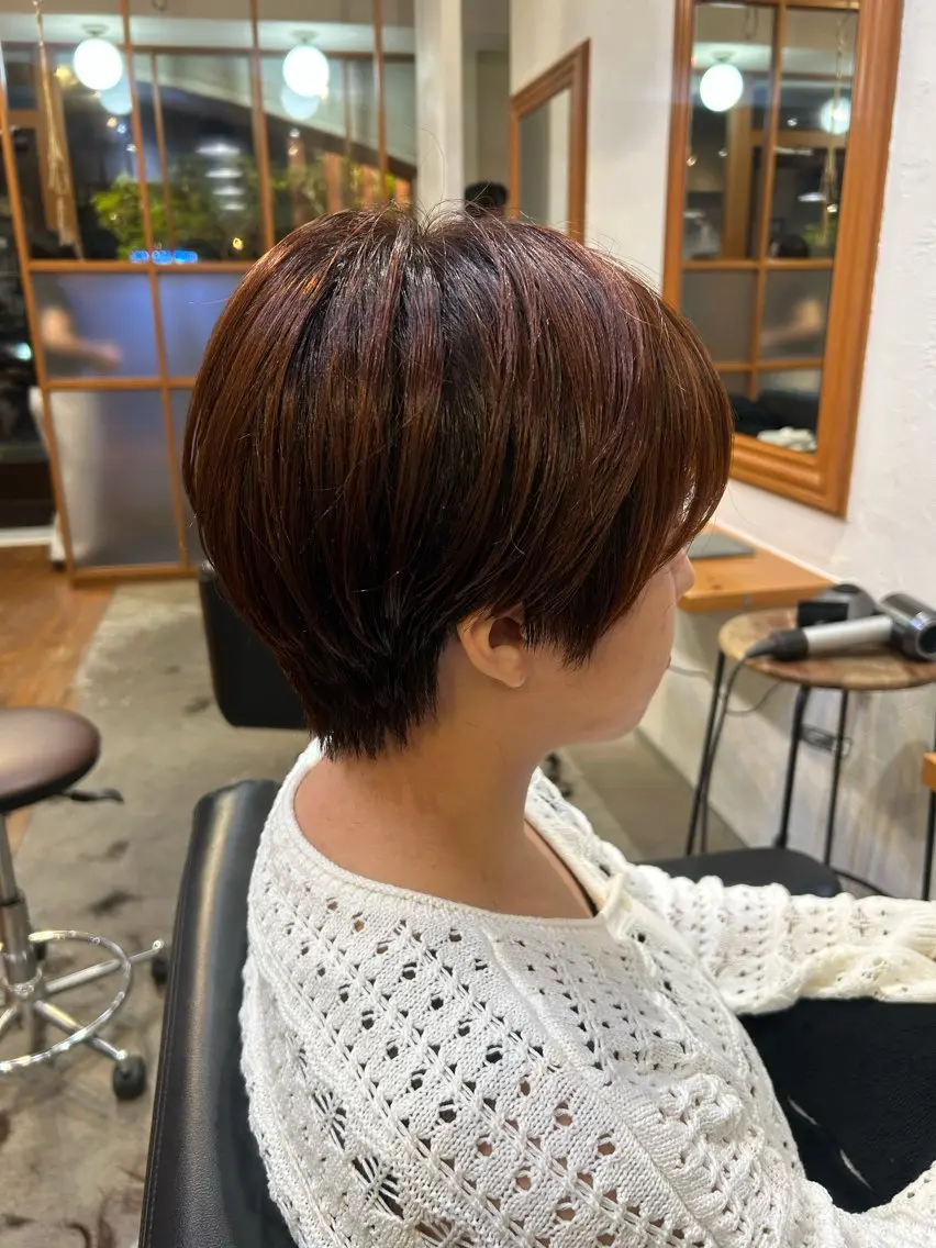 ショート くびれヘア ショートヘア 小顔カット つくばUtooe's 石田桃花のヘアスタイル