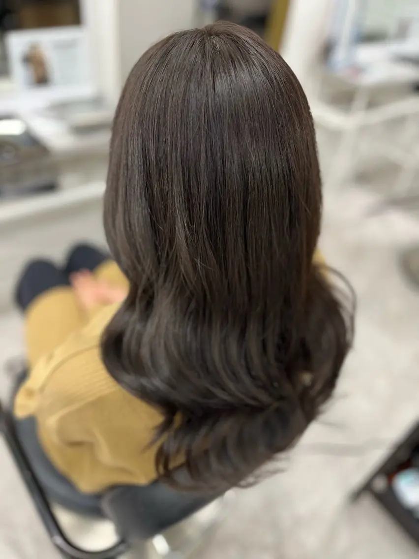 セミロング カラー ショコラグレージュ グレージュ カット ヘアカラー トリートメント 🫧ぷる艶カラー🫧 Yuubi🦩のヘアスタイル