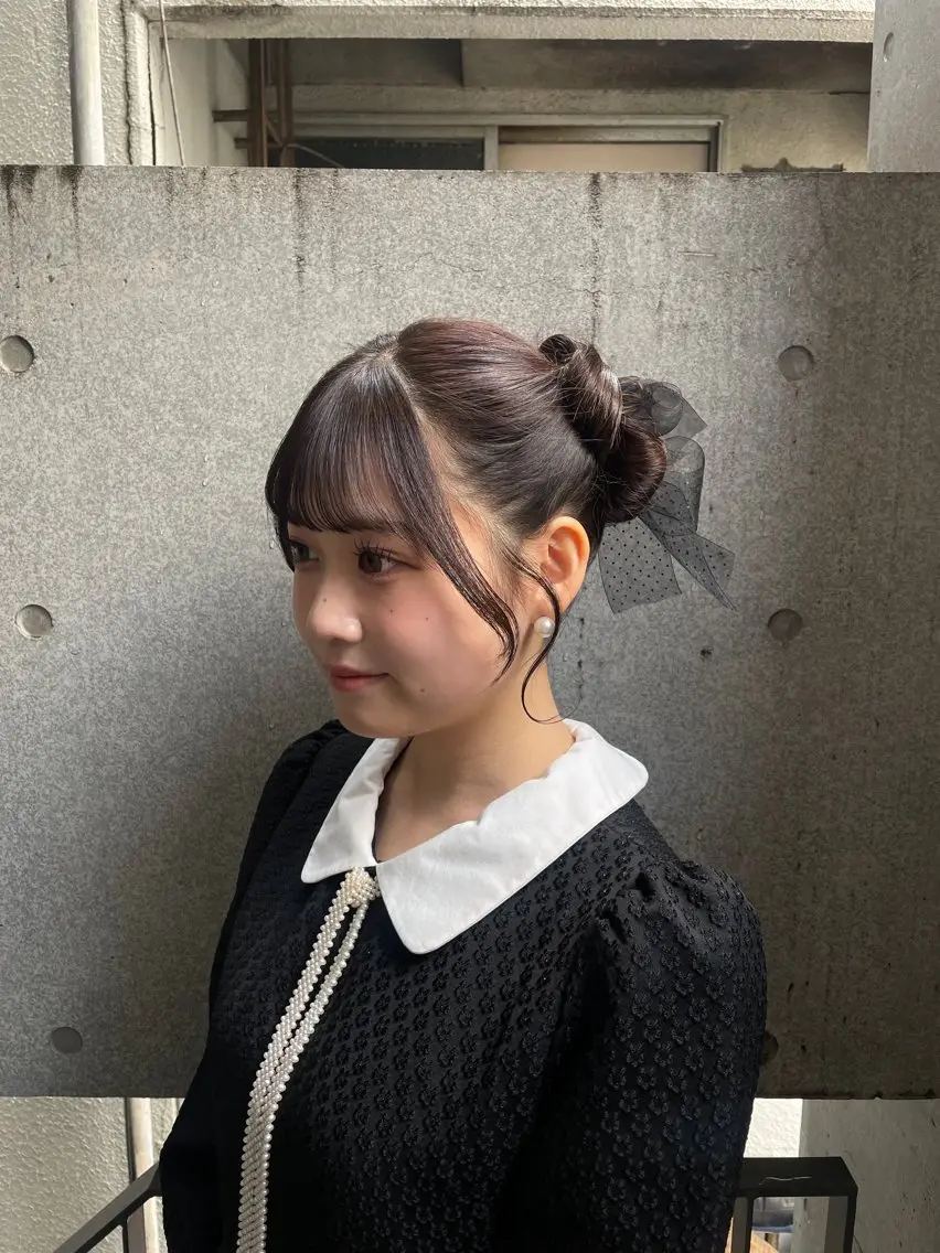 ヘアアレンジ ヘアセット レイヤー/透けカラー アレンジ/篠崎渚彩のヘアスタイル