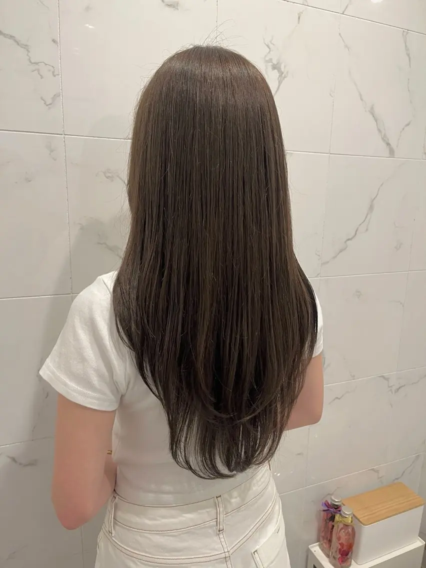 ロング トリートメント 白髪染めモデル 募集🤍ྀི麗央のヘアスタイル