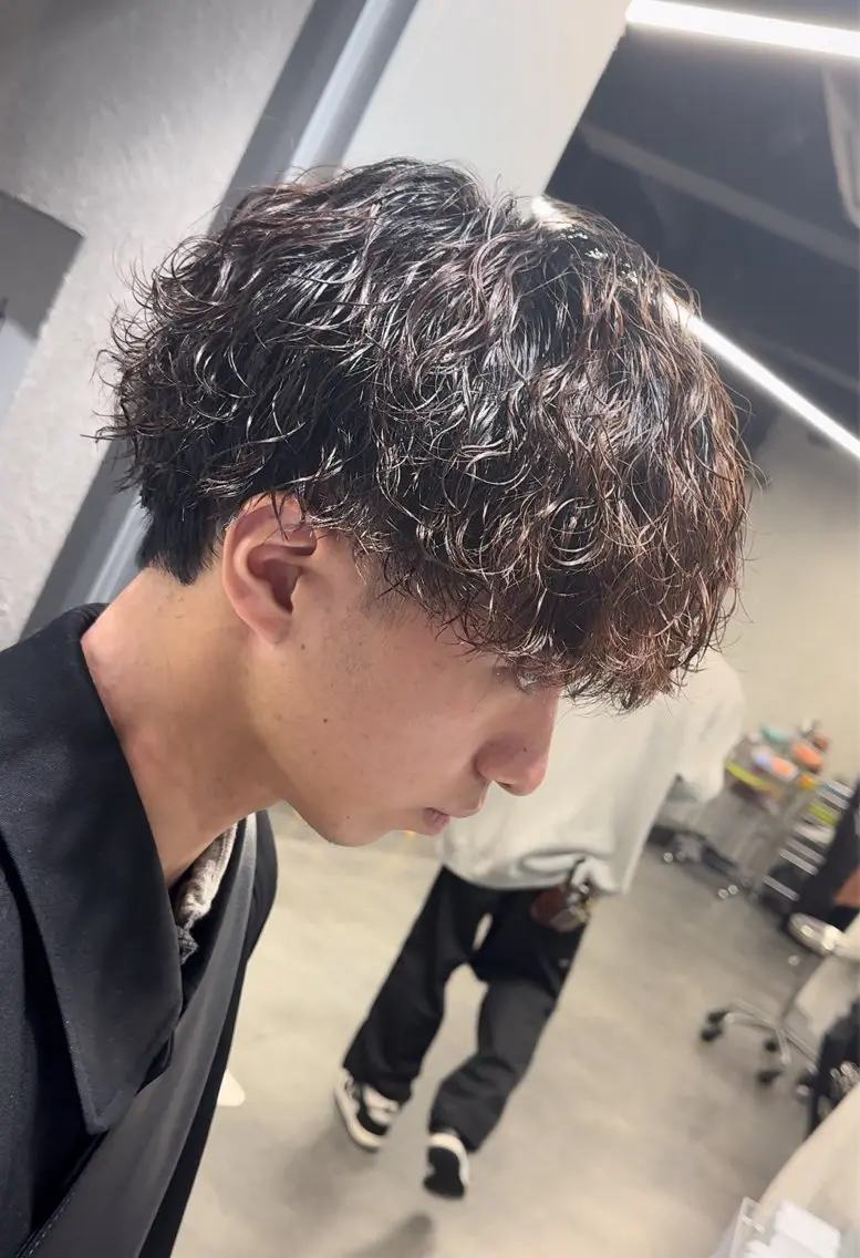 パーマ メンズ カット パーマ トリートメント fifth リュウセイのヘアスタイル