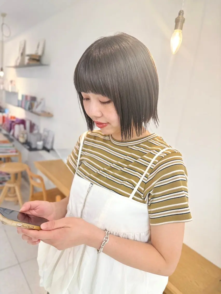 ショート カラー カット ヘアカラー トリートメント 安永 涼のヘアスタイル