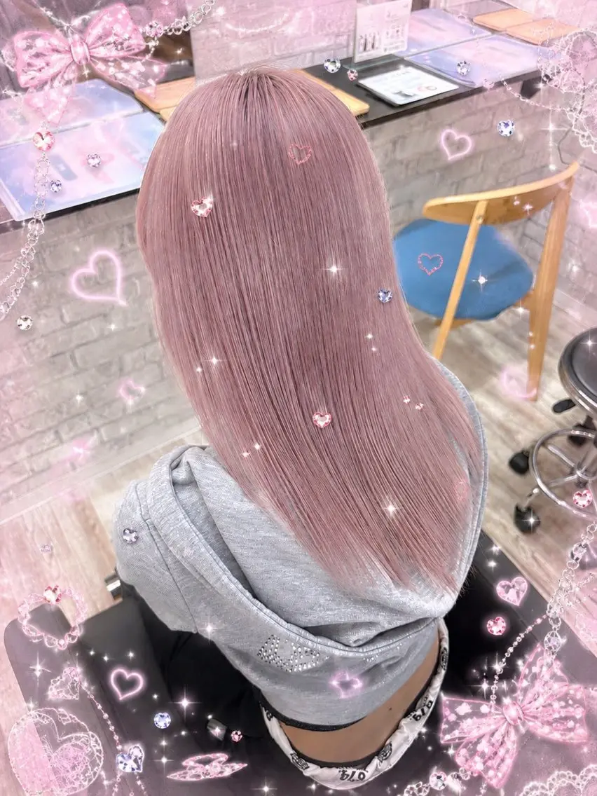 カラー 💗ピンクハイトーン /みはね🎀໒꒱のヘアスタイル