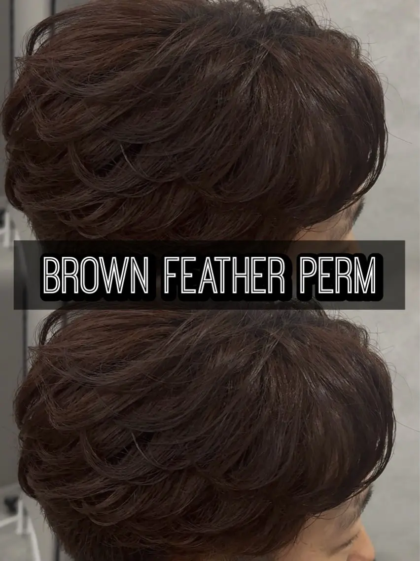 カラー パーマ メンズ センターパート フェザーパーマ メンズハイライト メンズメッシュ マッシュ センターパート/フェ ザー🔥SHUYAのヘアスタイル
