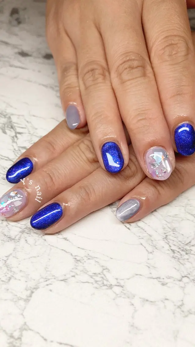 ネイル マグネットネイル 手書きが得意🖌️ Y’s  nailのネイルデザイン