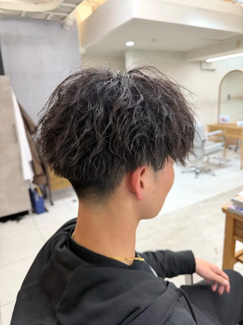 パーマ メンズ カット パーマ メンズパーマ 朝ラクセット 颯のヘアスタイル