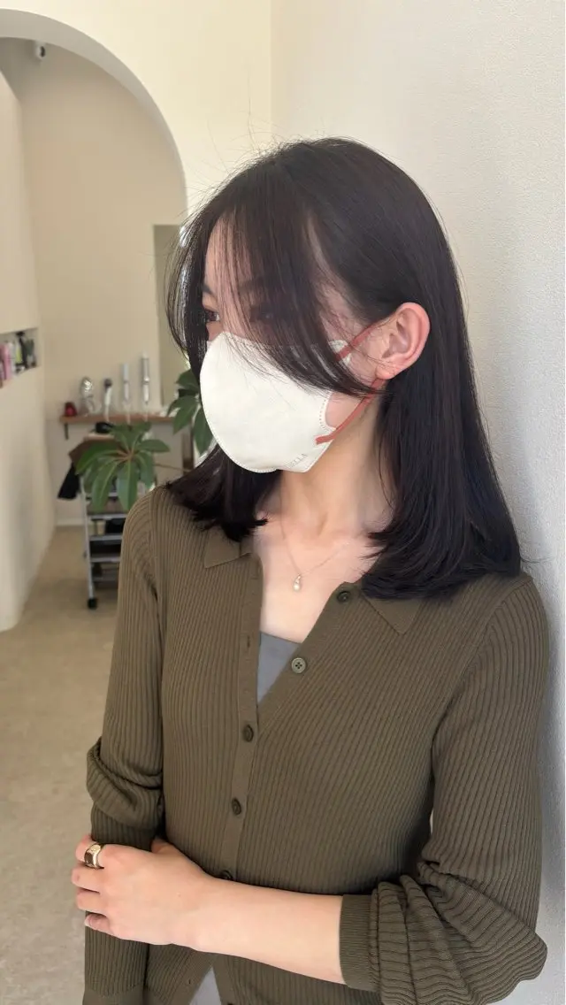 ミディアム カラー ヘアアレンジ 能勢 莉里花のヘアスタイル