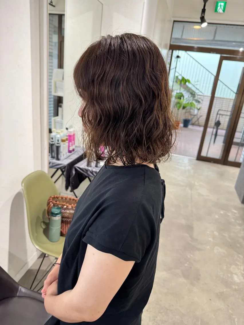 パーマ ハイトーン/レイヤー /艶カラー🎀のヘアスタイル