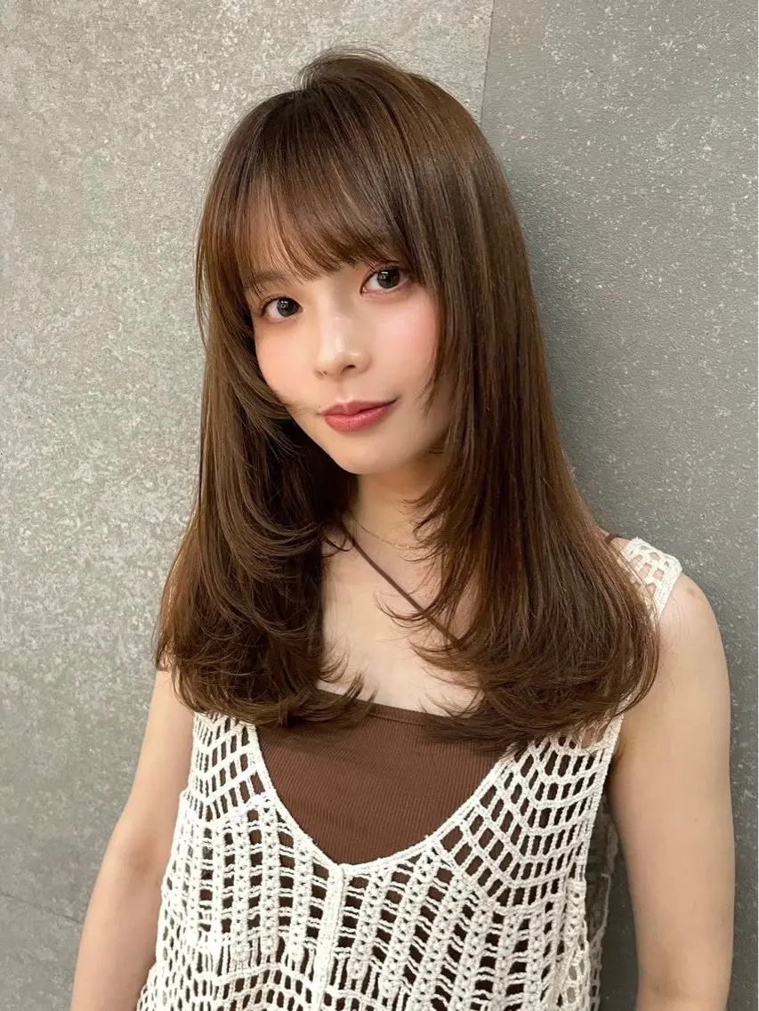 セミロング カラー ヘアアレンジ レイヤーカット 似合わせカラー× ウルフカット/ホマレのヘアスタイル
