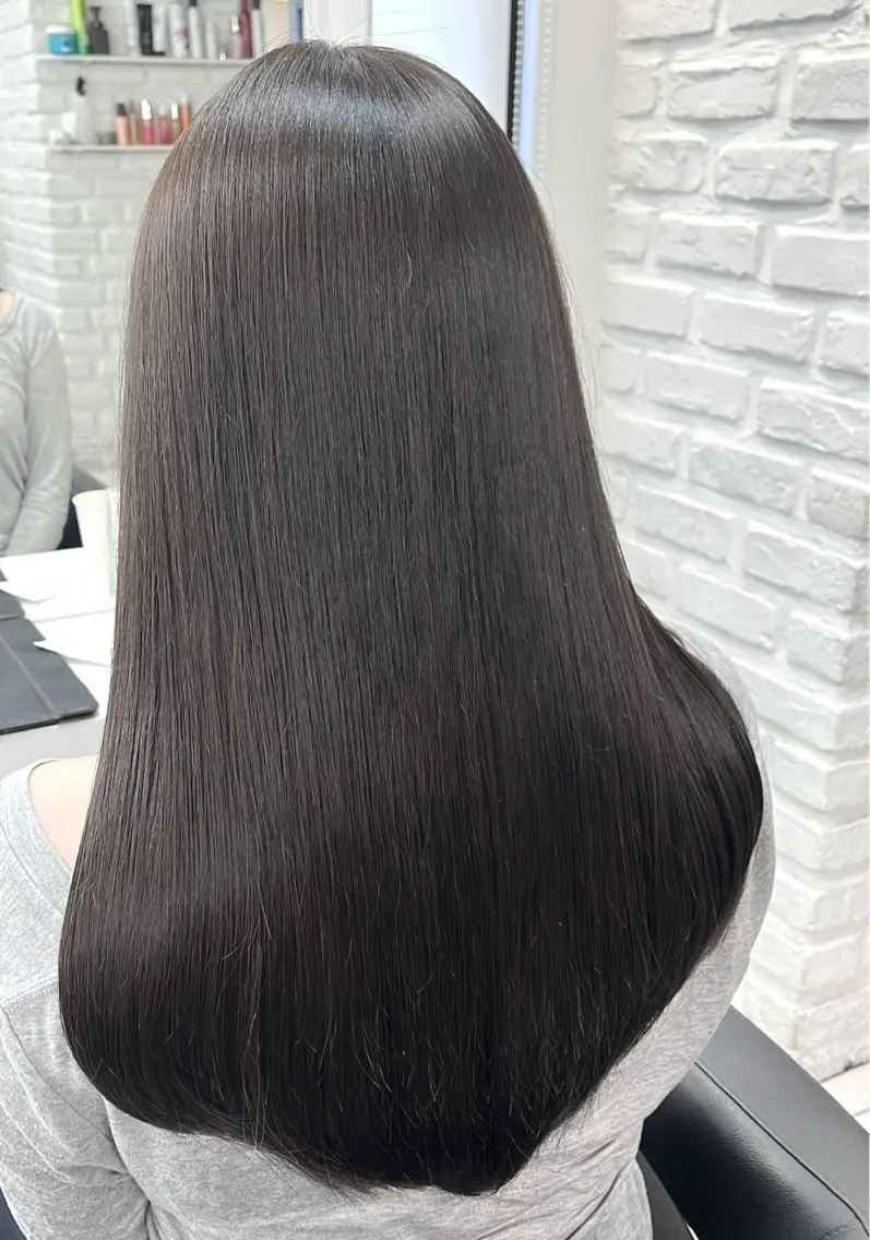 ロング カラー カット ヘアカラー トリートメント ヘッドスパ 【赤み消し透明感・ 育てる赤】リノ🪐のヘアスタイル