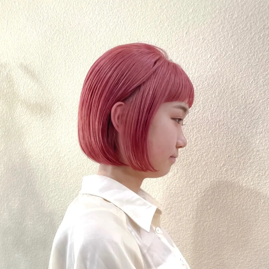ショート カラー ハイトーンカラー ピンクカラー ボブ ヘアカラー トリートメント ウルフ/レイヤー /suzuhaのヘアスタイル