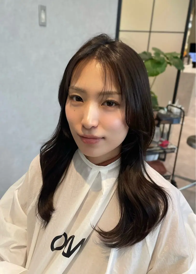 セミロング 森 はるかのヘアスタイル