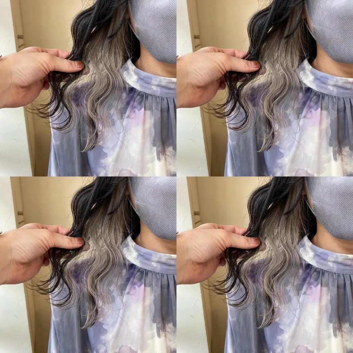 セミロング カラー ヘアアレンジ シルバー ホワイトシルバー 梅田中崎町髪質改善 /オキヒロト/エコルのヘアスタイル