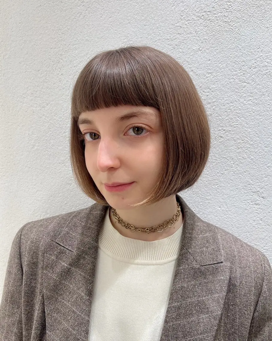 透明感フルカラー+似合わせカット+うる艶トリートメントの写真