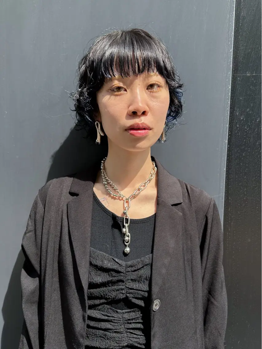 ミディアム カラー パーマ BLANCO nao.のヘアスタイル