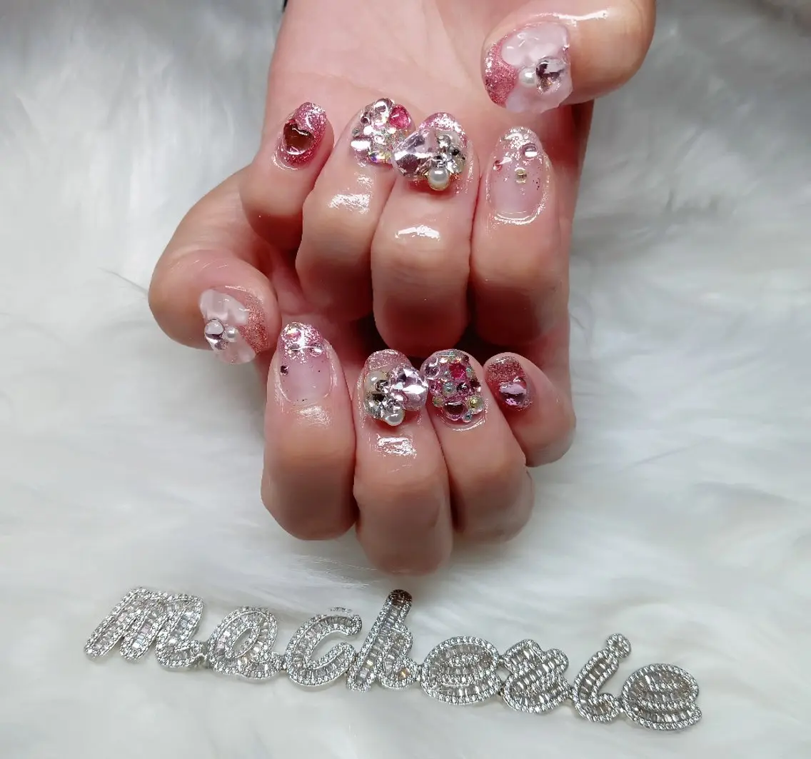 ネイル ピンク ハンドネイル Nail Salon macherieのネイルデザイン