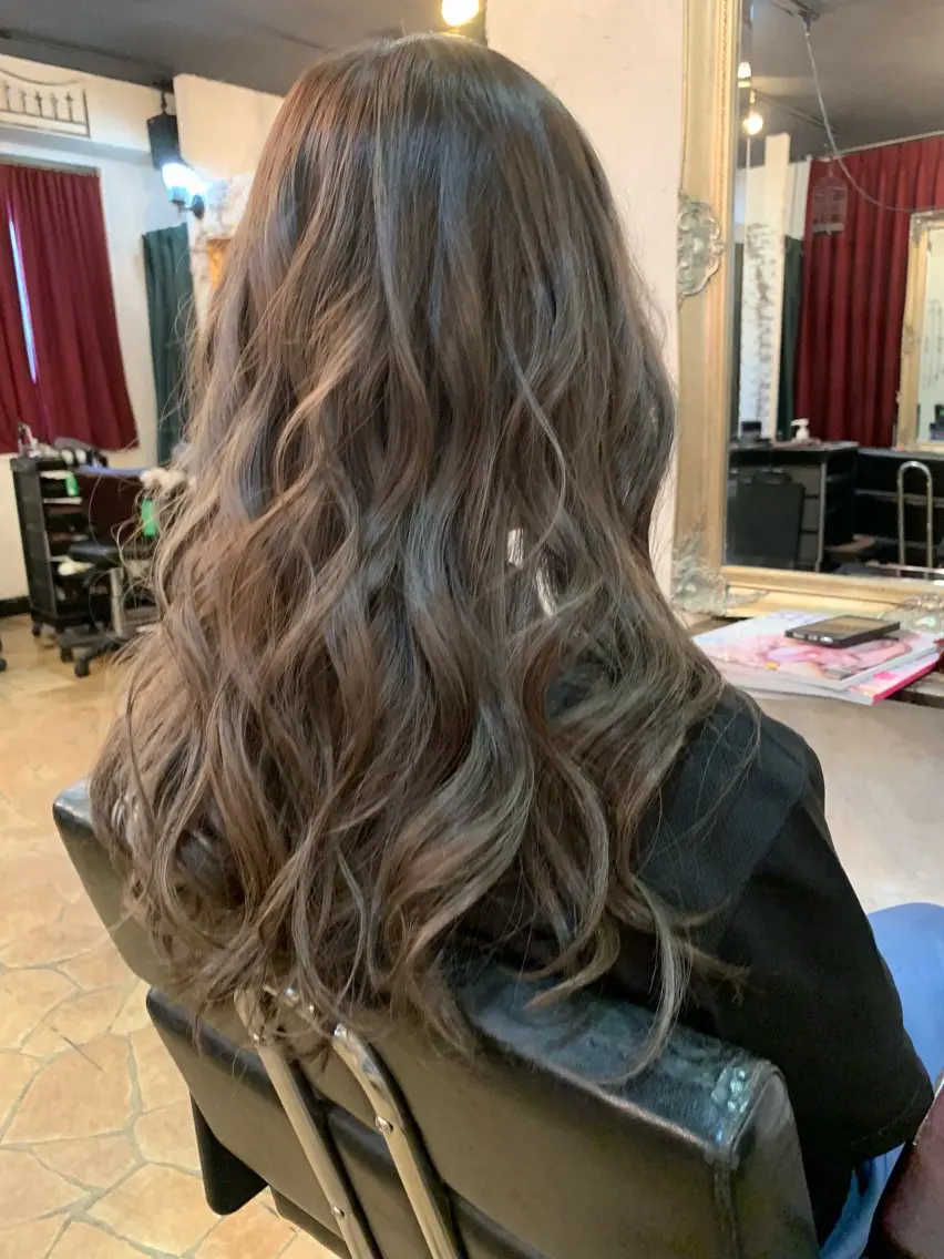 ロング カラー ヘアアレンジ amphihair 高橋祐也のヘアスタイル