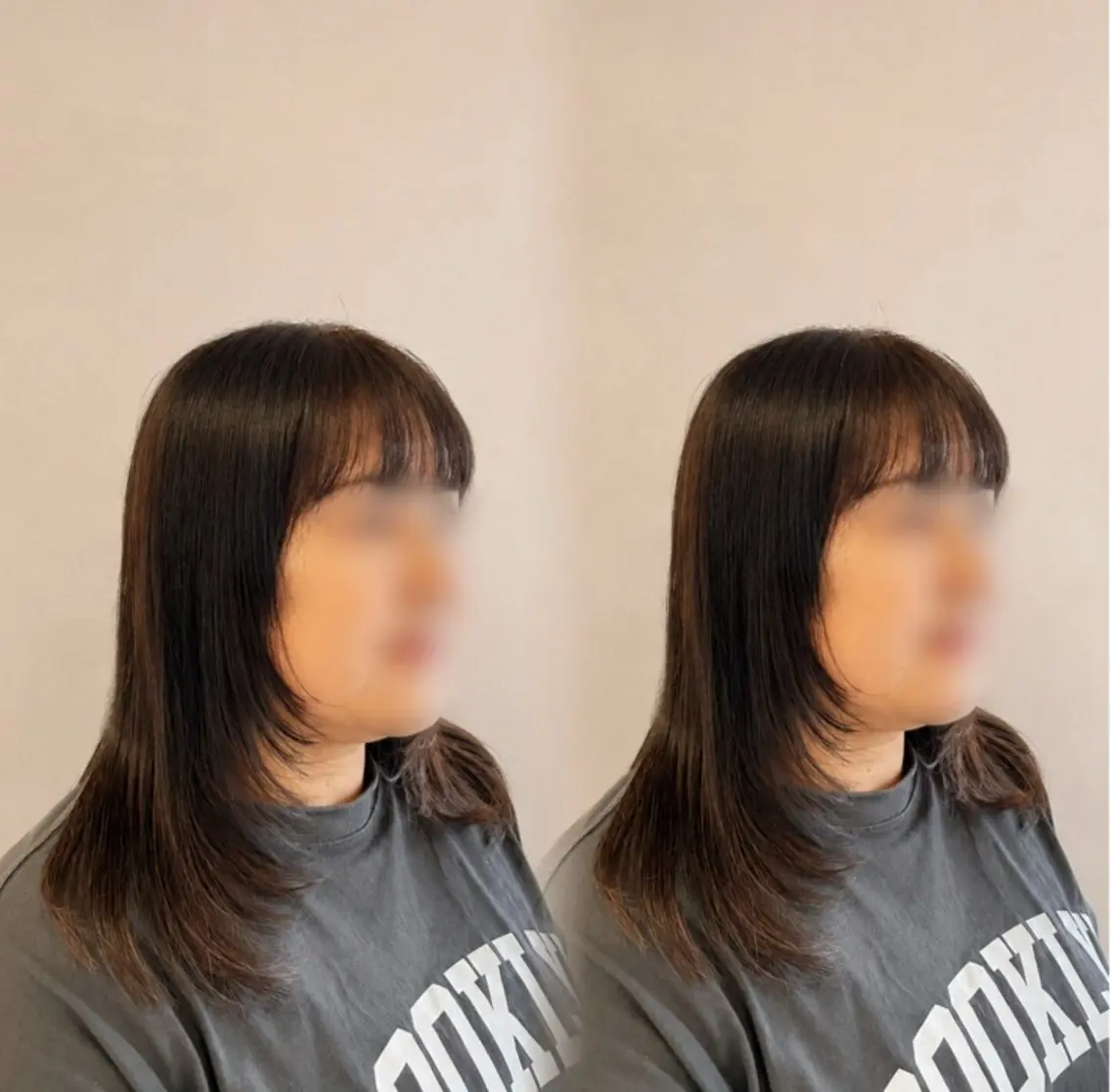 セミロング 顔まわりレイヤー 顔周りカット レイヤーカット tophair大元 jasmin ✨️のヘアスタイル
