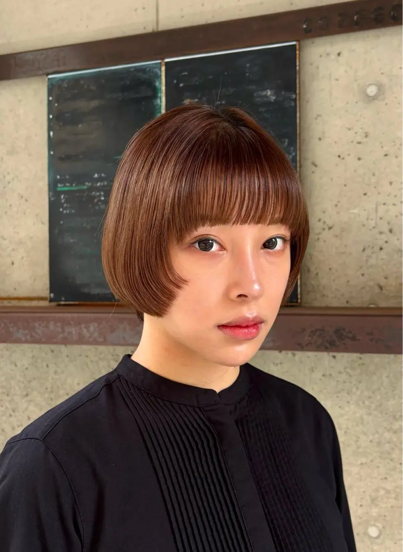 ショート ボブ カット 水原波津輝/ボブ /ニュアンスパーマのヘアスタイル