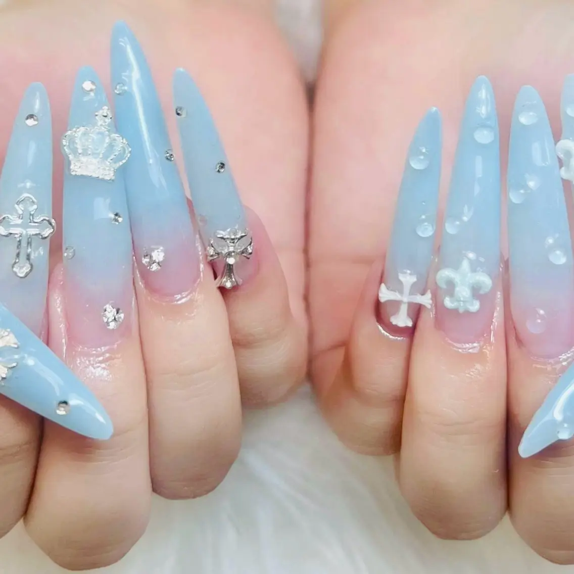 ネイル チークネイル 長さ出し フラッシュネイル フレンチネイル グラデーション AN NAIL SALONのネイルデザイン