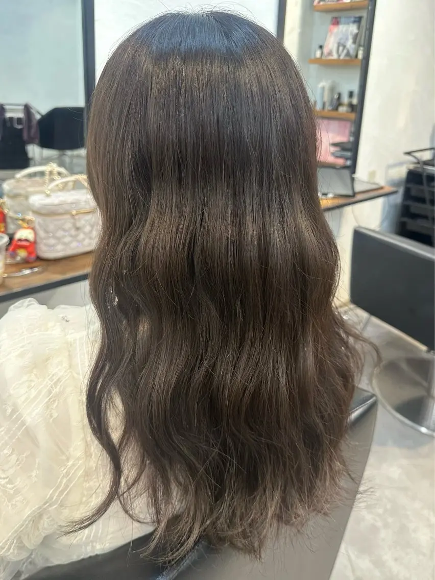 セミロング カラー カット ヘアカラー トリートメント 🫧透明感カラー/ エクステ🫧アサミ️のヘアスタイル