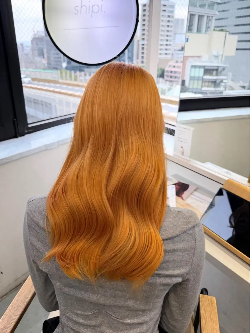 ミディアム カラー ヘアカラー ai 梅田/暖色カラーのヘアスタイル