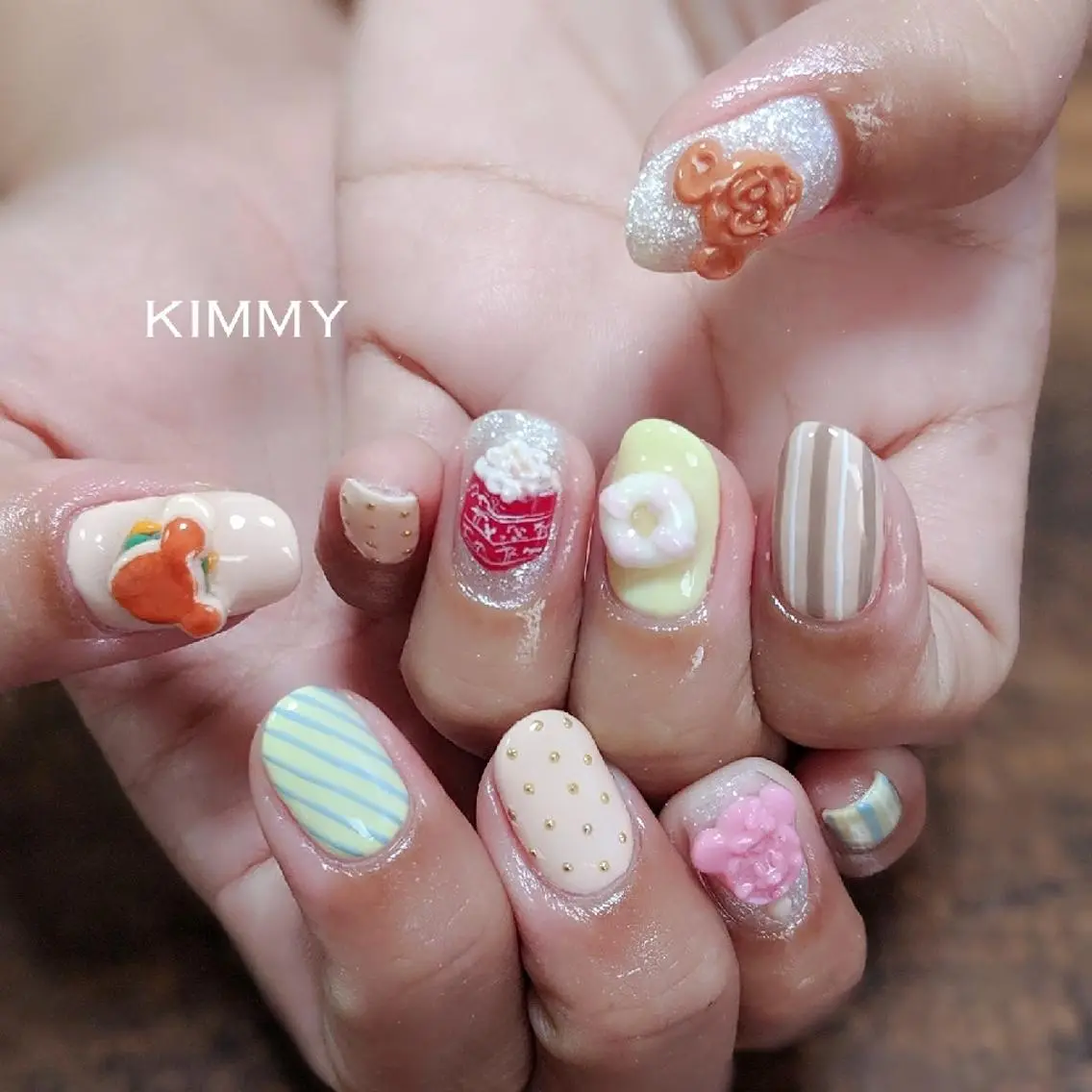 ネイル 持ち込み ハンドネイル kimmy nailsのネイルデザイン