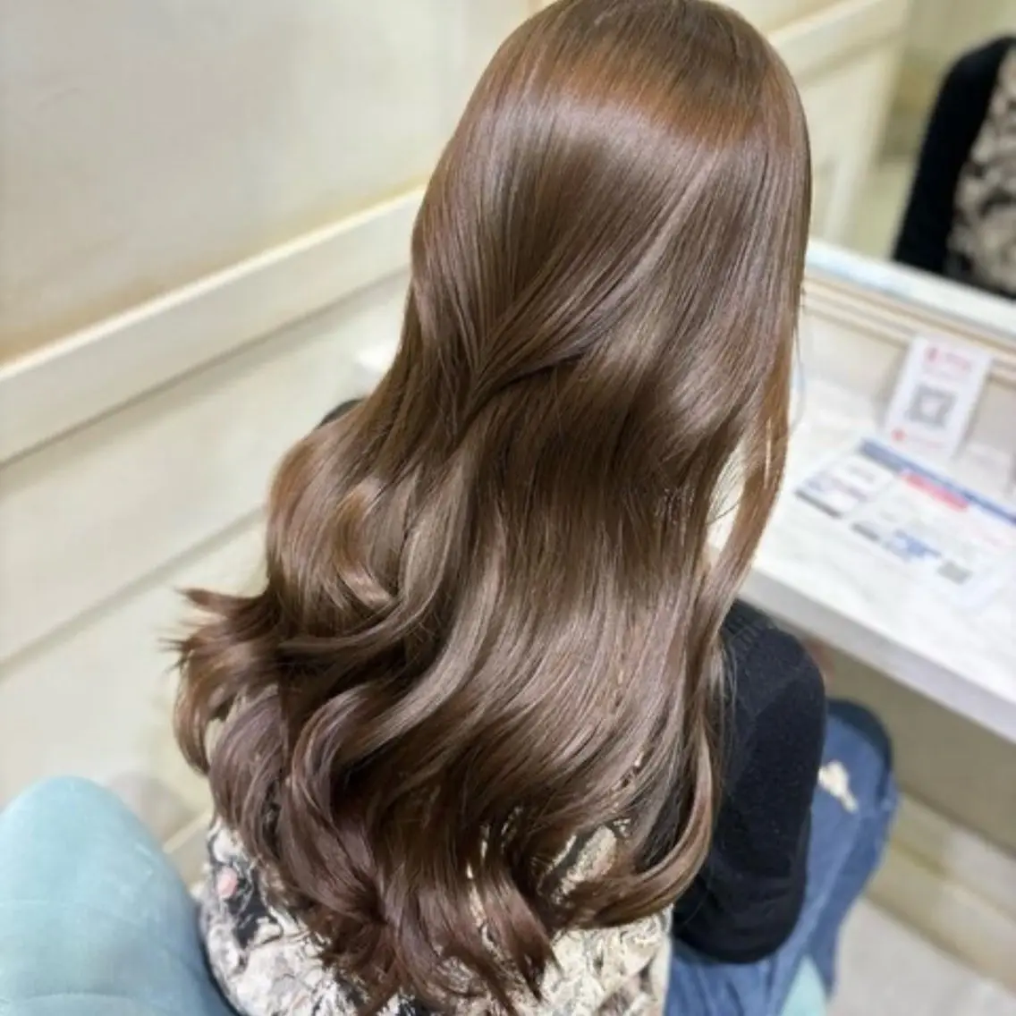 ミディアム カラー ヘアカラー トリートメント 💖ダブルカラー/ ケアカラー/レナ💖のヘアスタイル
