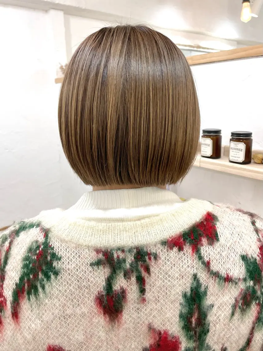ショート カラー 髪質改善 縮毛矯正/ レイヤー/銀座/本木のヘアスタイル