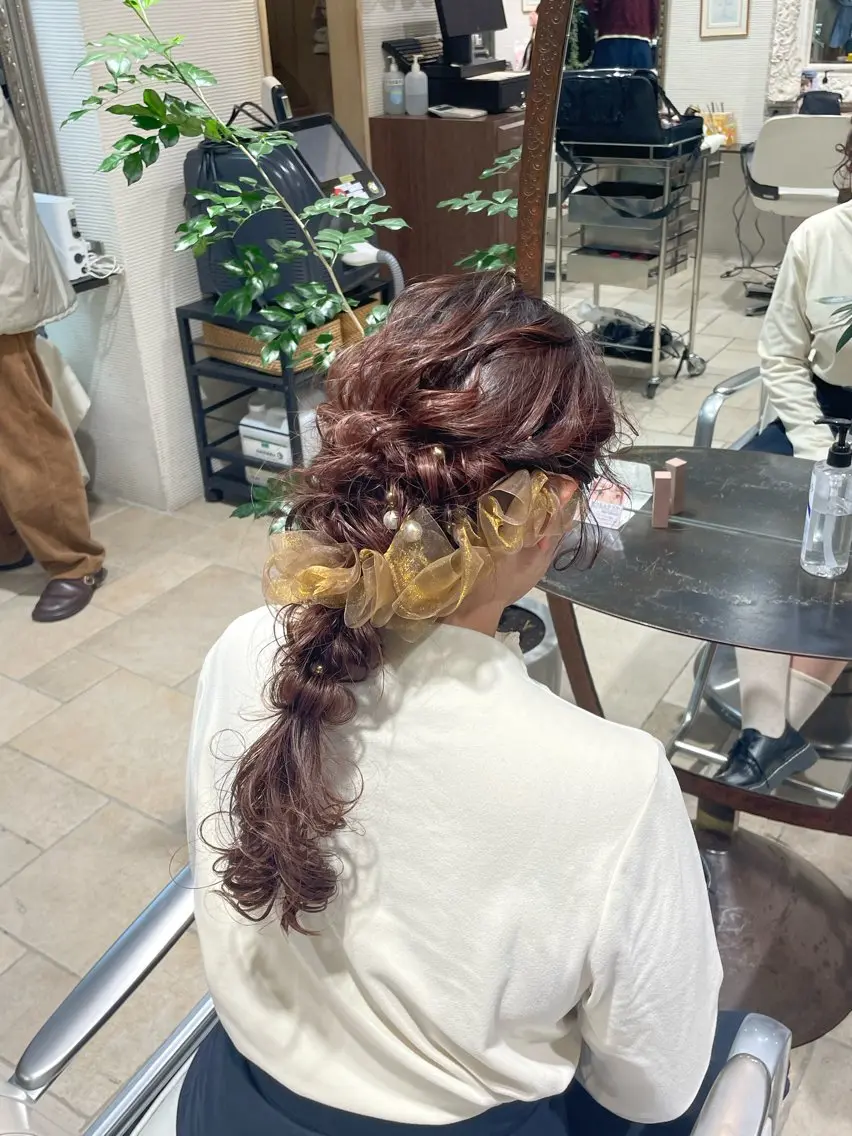 ロング ヘアアレンジ ヘアセット ヘアアレンジ 表参道 💠Ayano💠のヘアスタイル