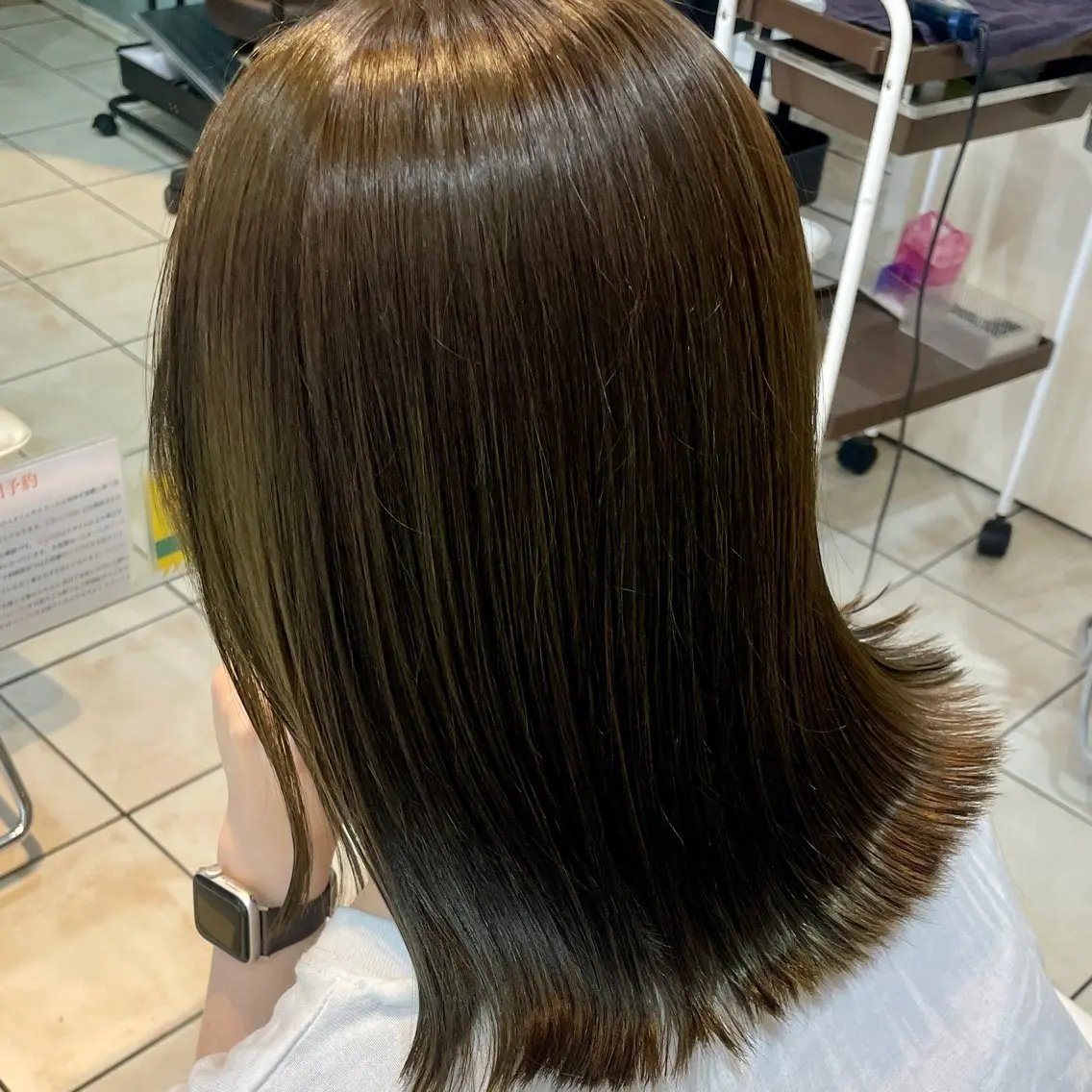 ミディアム カラー ブリーチ 透明感カラー ブリーチなしカラー カット ヘアカラー ブリーチ/ヘアセット 【𝙍𝙞𝙣𝙤】のヘアスタイル