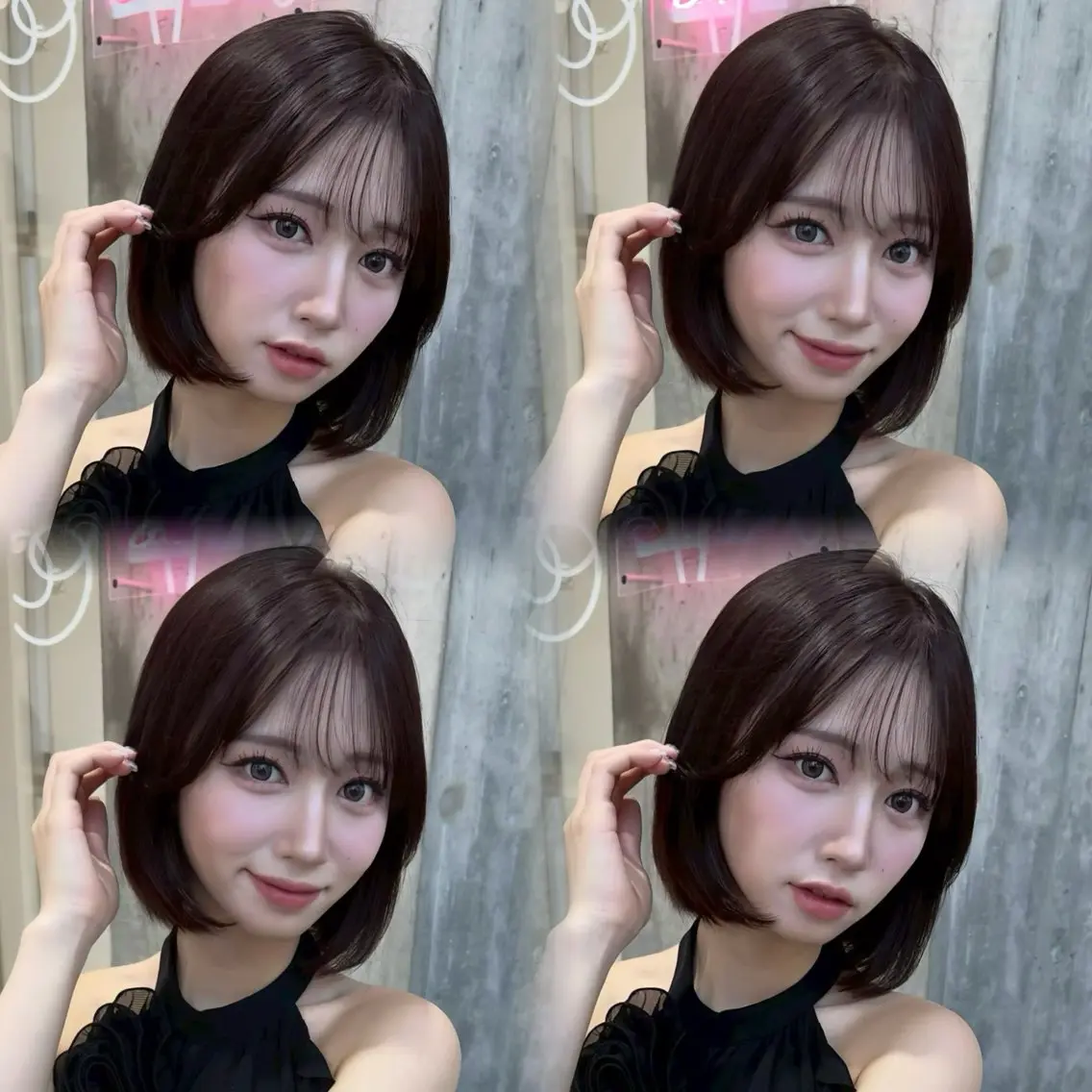 セミロング カラー 透明感カラー レッドカラー ボブ 韓国風ヘア レイヤーカット 韓国ヘア/ロー レイヤー/Rumiのヘアスタイル