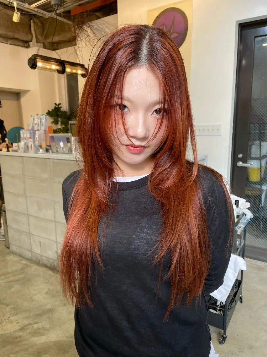 セミロング ヘアカラー トリートメント nessヤマサキ リュウタのヘアスタイル